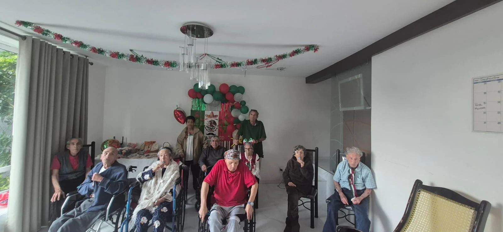 Áreas comunes del asilo Rincón Sereno en Naucalpan